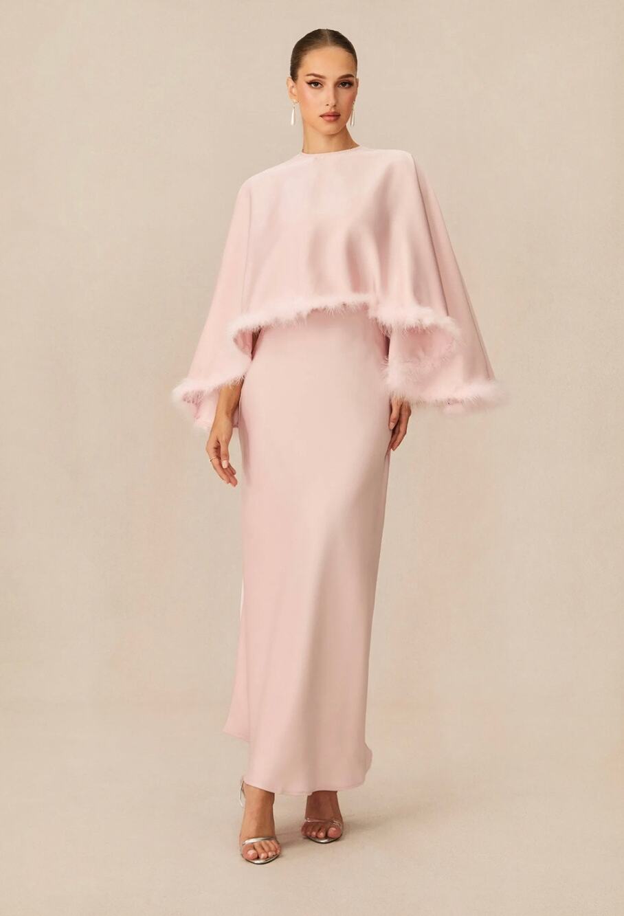 Sunfere Maxi Dress W/ Cape *Size M*